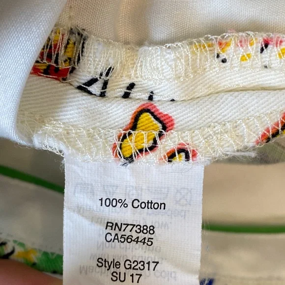 J.crew factory size 10 off white Hawaiian print chino shorts 100% cotton - Picture 9 of 10